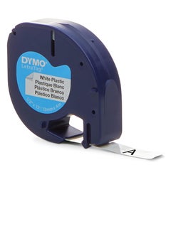 Dymo DYMO Letratag Plastic Tape, Self Adhesive, 12 Mm X 4 M Roll, Black Print On White, S0721660  - Image 2