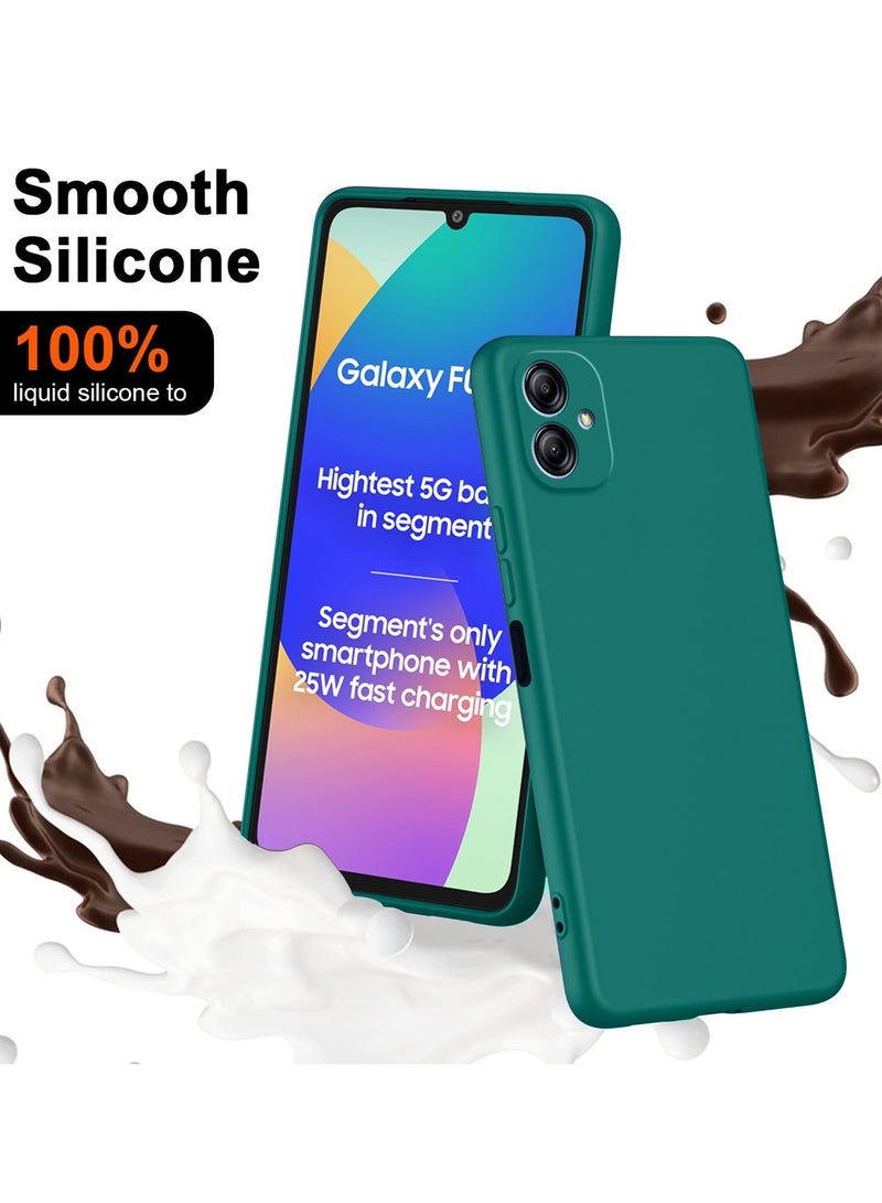 Wtech Samsung Galaxy F06 5G / Samsung Galaxy M06 5G 2025 Premium Soft Liquid Silicone Case Cover (MCRPSN) - Dark Green - Image 2