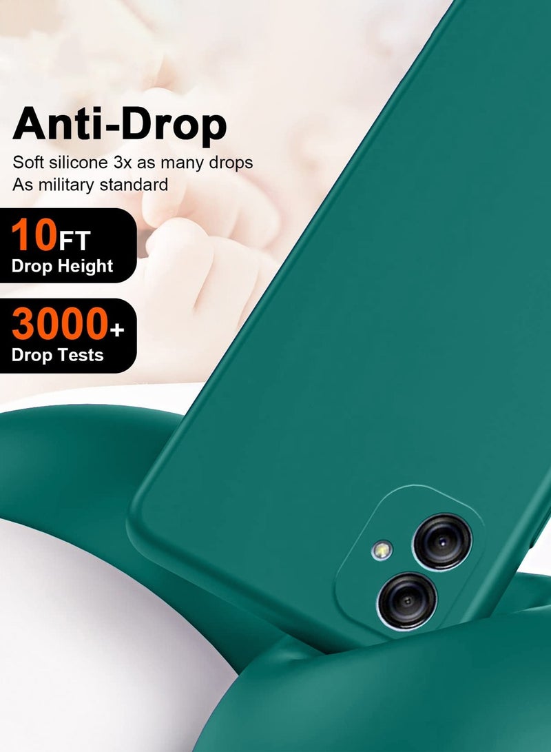 Wtech Samsung Galaxy F06 5G / Samsung Galaxy M06 5G 2025 Premium Soft Liquid Silicone Case Cover (MCRPSN) - Dark Green - Image 5