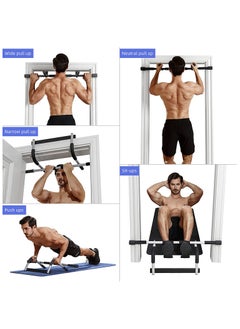 Generic Iron Gym Total Upper Body Workout Bar Door Mounted Exerciser 12 Workouts Free Wrist Support  - Image 3