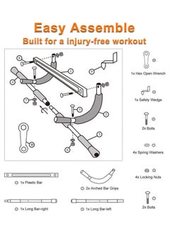 Generic Iron Gym Total Upper Body Workout Bar Door Mounted Exerciser 12 Workouts Free Wrist Support  - Image 2