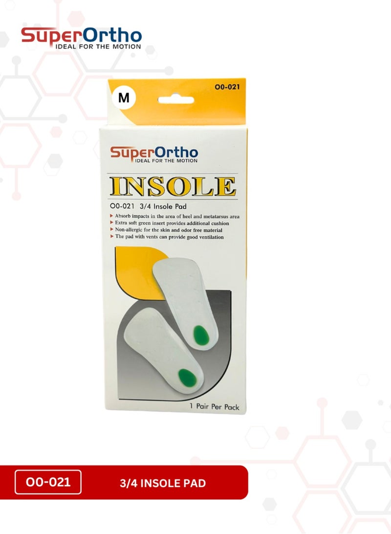 SuperOrtho 3/4 Insole Pad- O0-021 Medium Size - Image 2