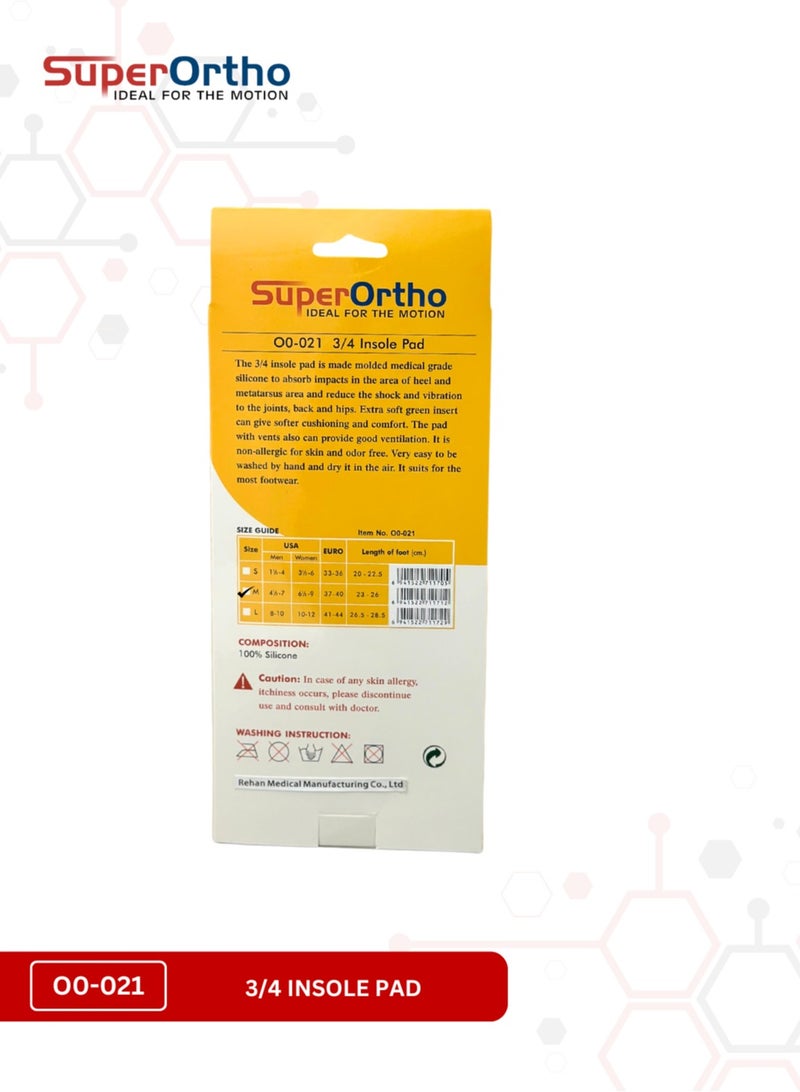 SuperOrtho 3/4 Insole Pad- O0-021 Medium Size - Image 3