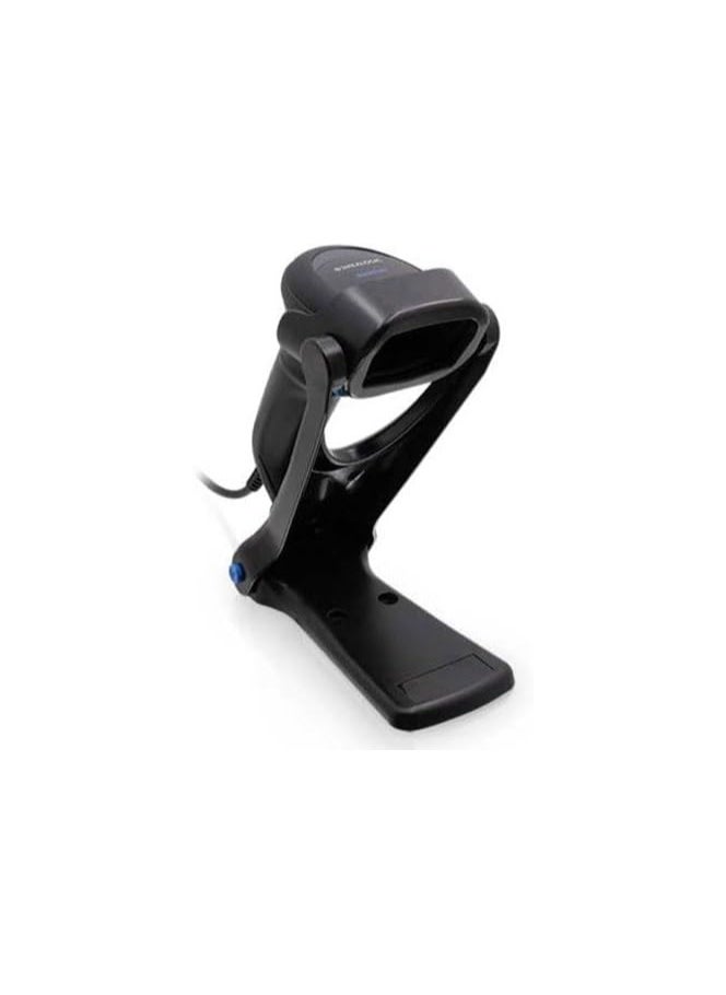 داتالوجيك Datalogic QuickScan Lite  QW2520-BKK1S 2D Handheld Barcode Scanner Kit With USB Cable & Stand – Black, IP52 Rated  - Image 4