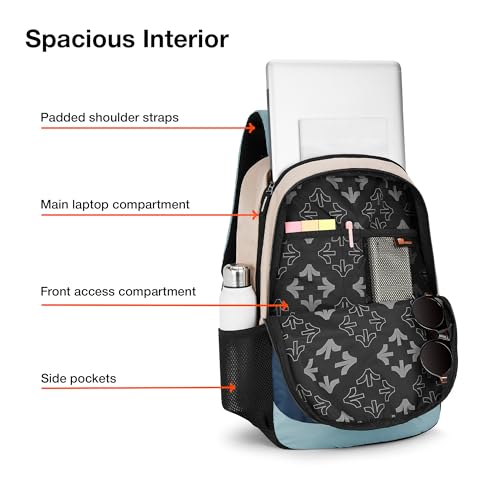 Nasher Miles Coding 4 Compartment Laptop Backpack 31 Liters Polyester with Raincover| Front Organiser Ideal for College, School Bags for Boys & Girls (Grey Green) - Image 3