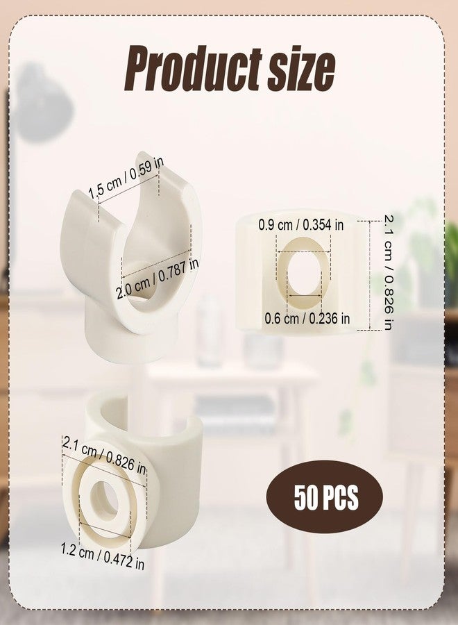 XIHIRCD 50 قطعة من مشابك أنابيب PVC، 3/4 بوصة (20 مم) مشبك خطاف على شكل حرف U لتركيب مشبك الأنابيب البلاستيكية ومشابك الخرطوم وحامل الأنابيب وأدوات الدعم - Image 2