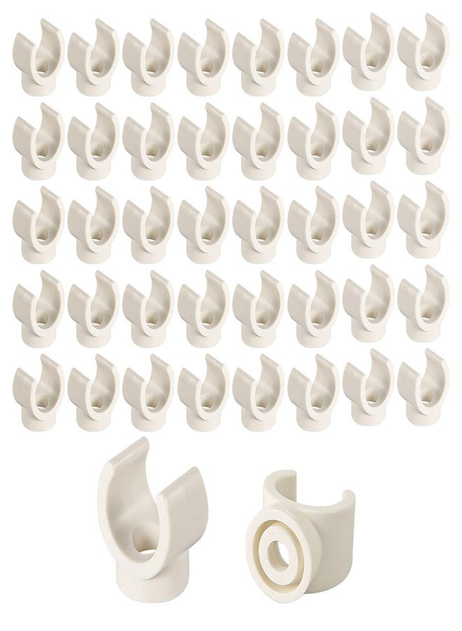 XIHIRCD 50 قطعة من مشابك أنابيب PVC، 3/4 بوصة (20 مم) مشبك خطاف على شكل حرف U لتركيب مشبك الأنابيب البلاستيكية ومشابك الخرطوم وحامل الأنابيب وأدوات الدعم - Image 1