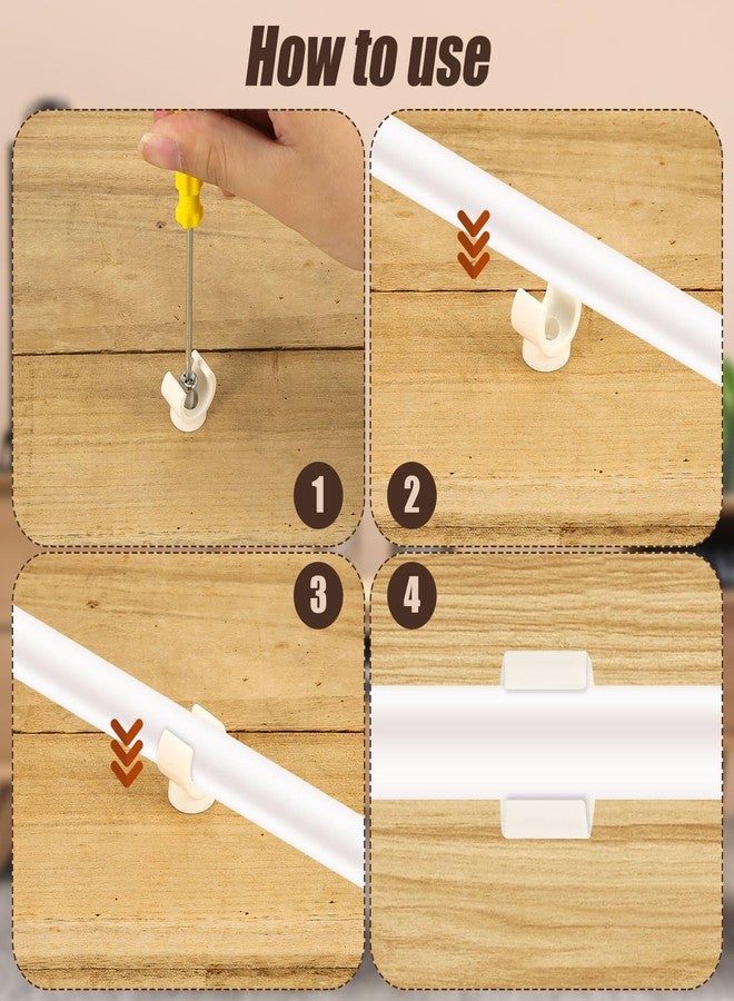 XIHIRCD 50 قطعة من مشابك أنابيب PVC، 3/4 بوصة (20 مم) مشبك خطاف على شكل حرف U لتركيب مشبك الأنابيب البلاستيكية ومشابك الخرطوم وحامل الأنابيب وأدوات الدعم - Image 4