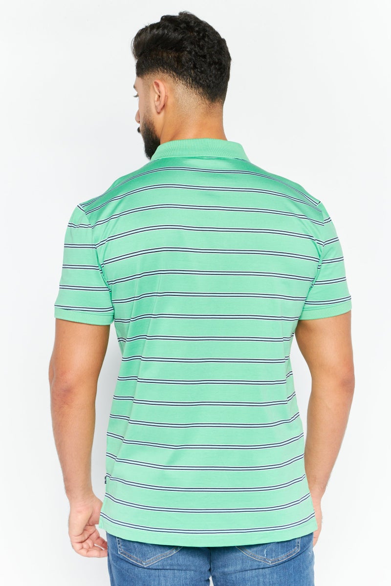 Levi's قميص بولو قصير الأكمام مخطط من ليفيس للرجال بتصميم عادي، متعدد الألوان - Image 4