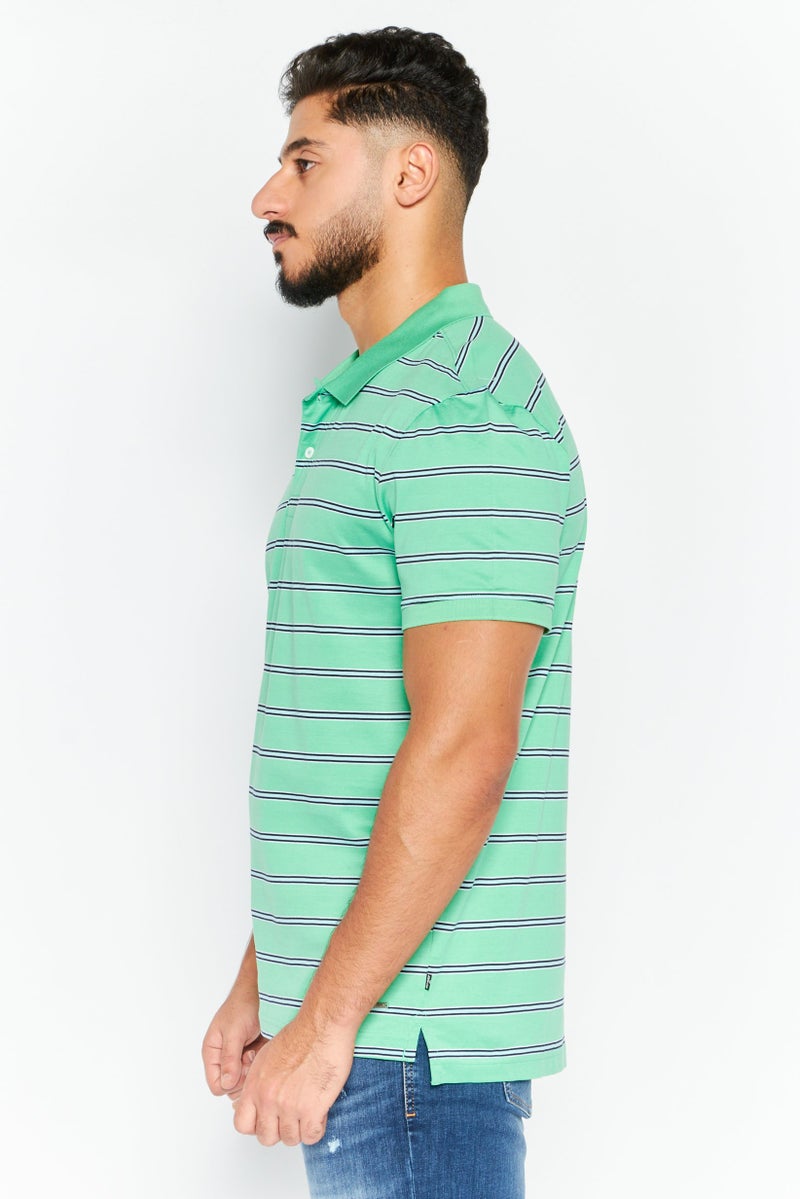 Levi's قميص بولو قصير الأكمام مخطط من ليفيس للرجال بتصميم عادي، متعدد الألوان - Image 3