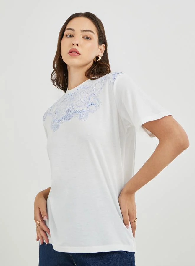 Take Two Take Two Graphic Printed Regular Fit T-Shirt