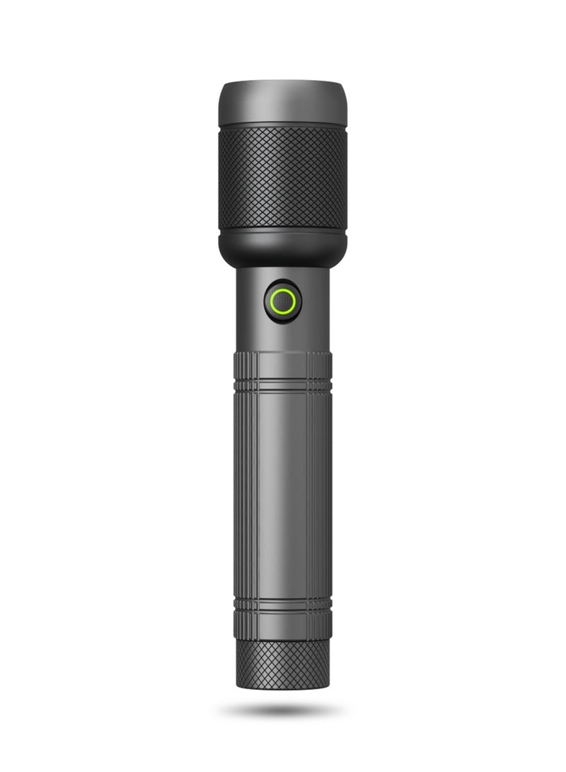 FLEXY W5050 Laser LED Flashlight – 900 Lumens, 15W Power, 800m Range, 4000mAh Li-ion Battery, 5V Type-C Charging, High/Low/Flash/SOS Modes, 3.5H Fast Charge, 4-Year Warranty. - Image 1