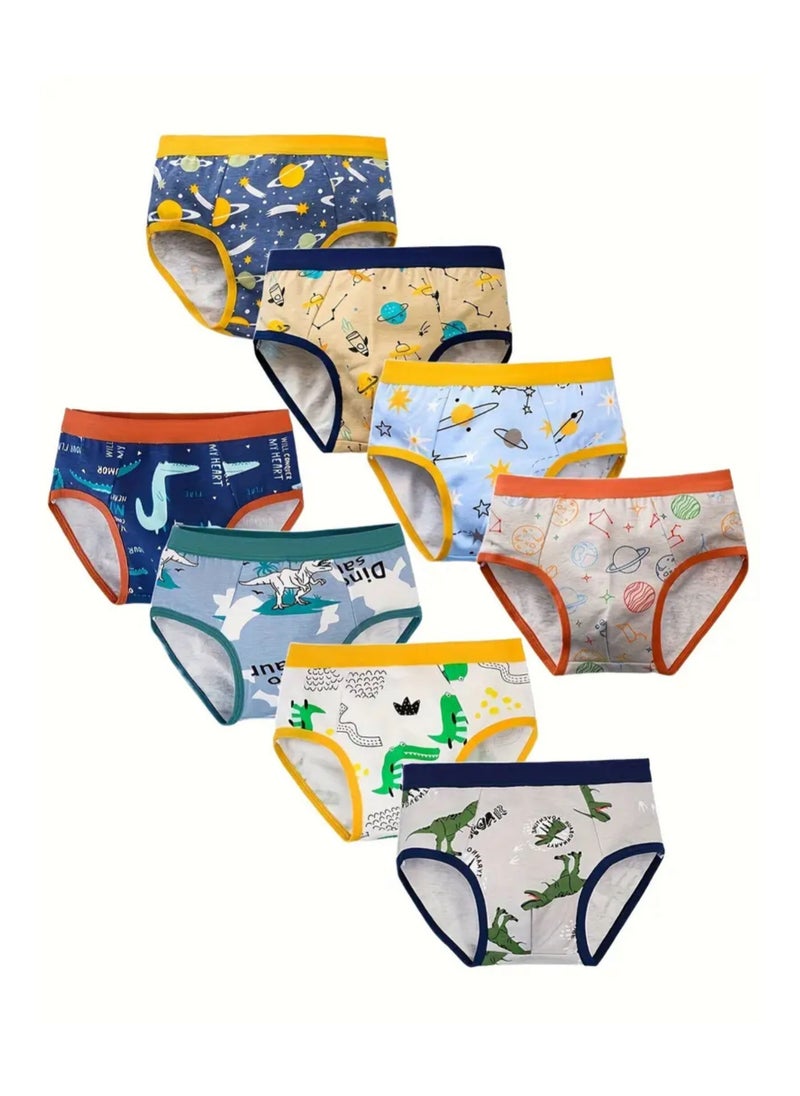 Generic 8 Pieces Boys Underwear Kids Soft Breathable Cotton Toddler Boy Underpants Briefs Knickers Kids Underwear Trunk  - Image 1