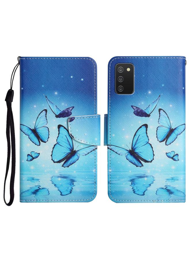 S-TOP Case For Samsung Galaxy A03s 166mm Painted Pattern Horizontal Flip Leather Case with Holder & Card Slot & Wallet - Image 1