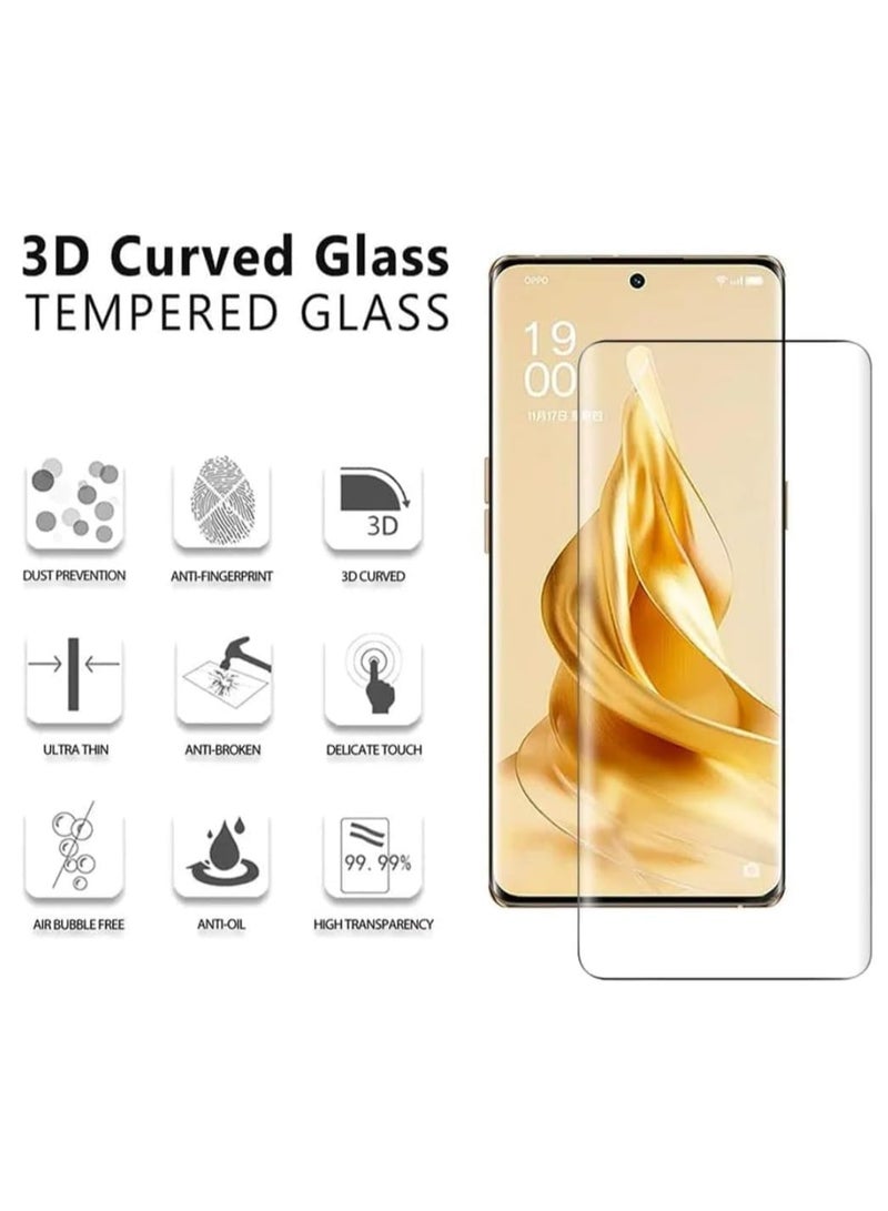 MIGOFAST Screen Protector for Reno 8T 5G UV Tempered Glass, Film HD Screen Saver, 9H Hardness, Bubble-free Screen Replacement Protector Film - Image 2