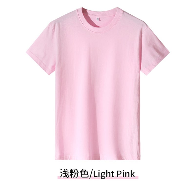 Summer casual short-sleeve 100 cotton T-shirt for men and women, solid color, custom logo printing, team cultural wear, work uniform - Image 2