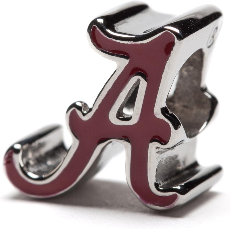 Stone Armory Charm for University of Alabama – Alabama Bead Features Crimson Script A – Stainless Steel Alabama Charm Compatible with Pandora Bracelets – Bama Jewelry - Gift for Fans & Alumni - Image 2
