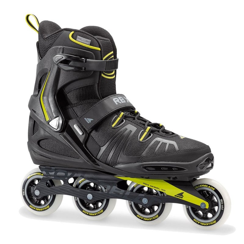 Rollerblade RB XL Mens Adult Fitness Inline Skate Black and Lime High Performance Inline Skates