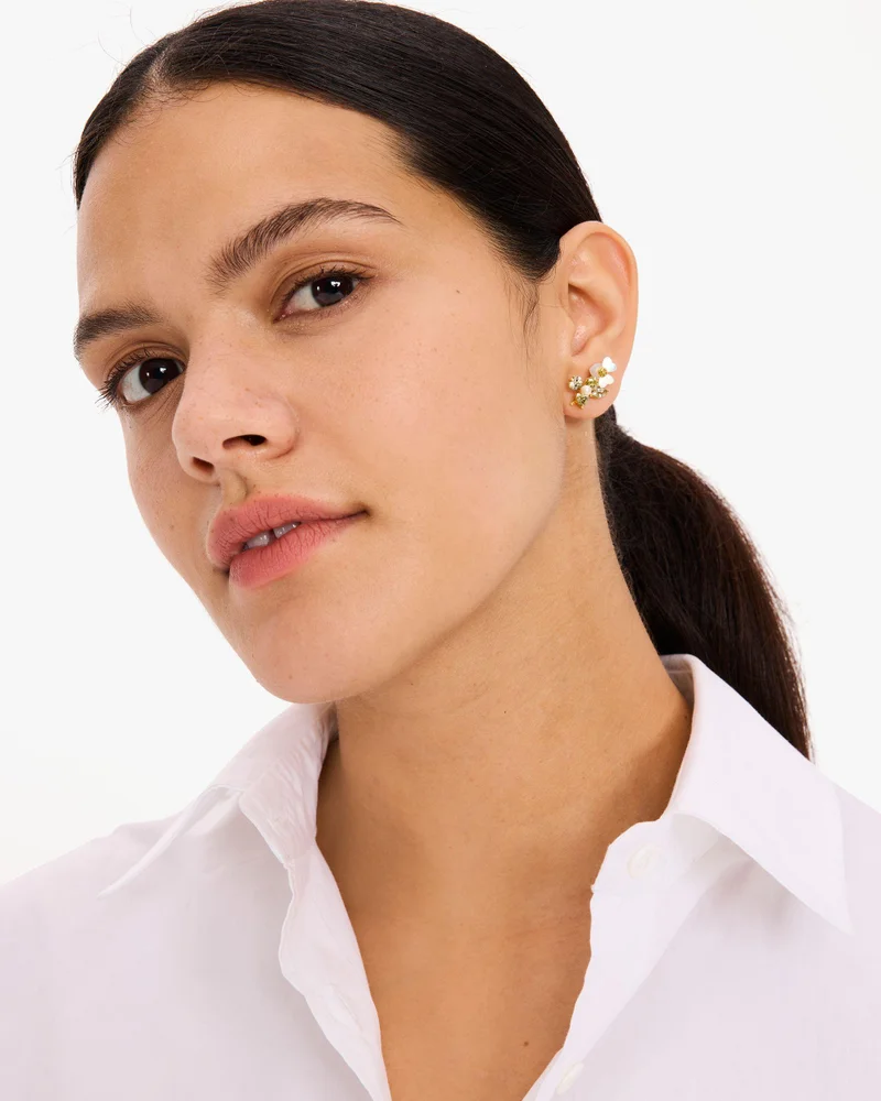 Kate Spade Precious Pansy Cluster Studs