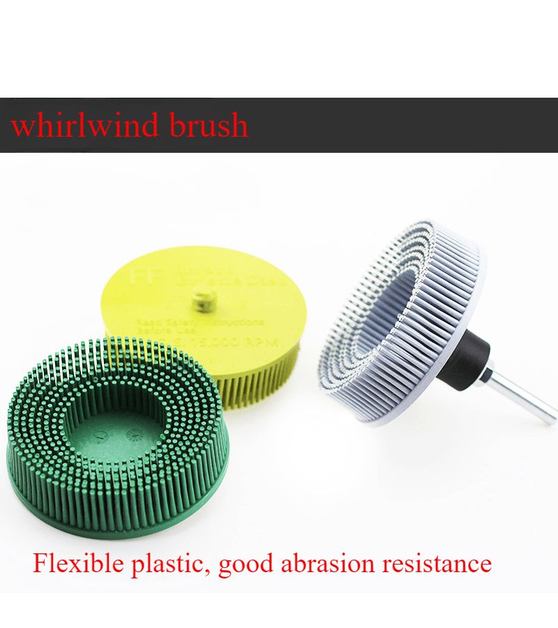Gray Nylon Spiral Storm Brush 1 Inch For Metal Rust Removal Deburring And Precision Polishing Fits Wheel Discs And Electric Drills Multi Surface - Image 2
