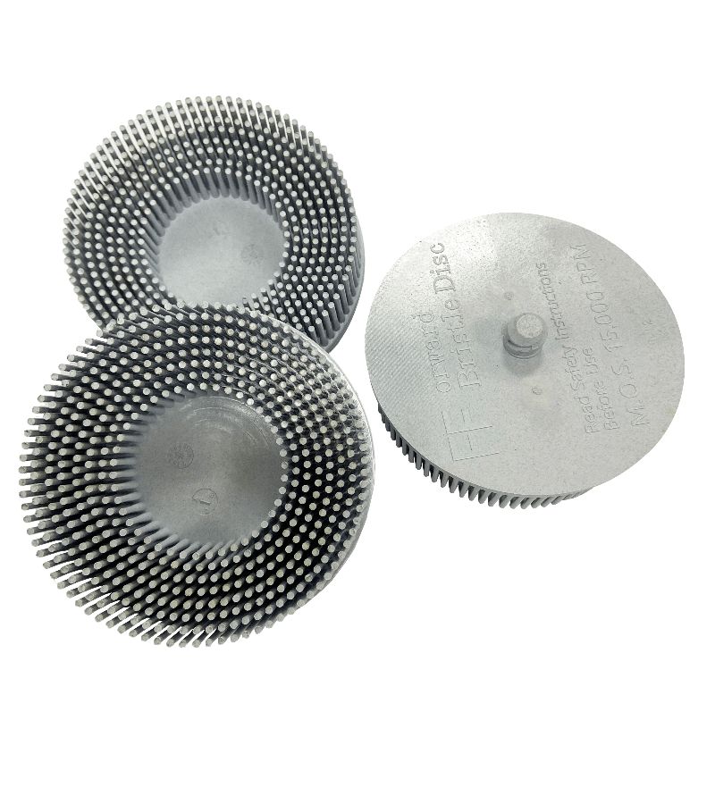 Gray Nylon Spiral Storm Brush 1 Inch For Metal Rust Removal Deburring And Precision Polishing Fits Wheel Discs And Electric Drills Multi Surface - Image 1