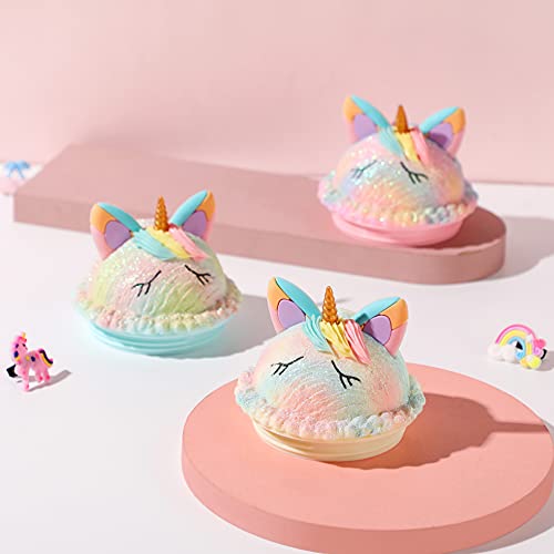 seelucky Unicorn Water Bottle Travel Tumbler with Straw Ice Drinking Cup Freezer Frosty for Picnic Party Birthday (chocolate unicorn blue, 450 ml) - Image 5
