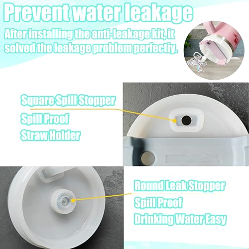 Cussom Accessories for Stanley Cup，Butterfly Chain for Stumbler with Handle, Silicone Boot and Straw covers Stuff Decor Water Bottle Jewelry Tumbler Personalized Decorations Tag (Shiny White) - Image 4