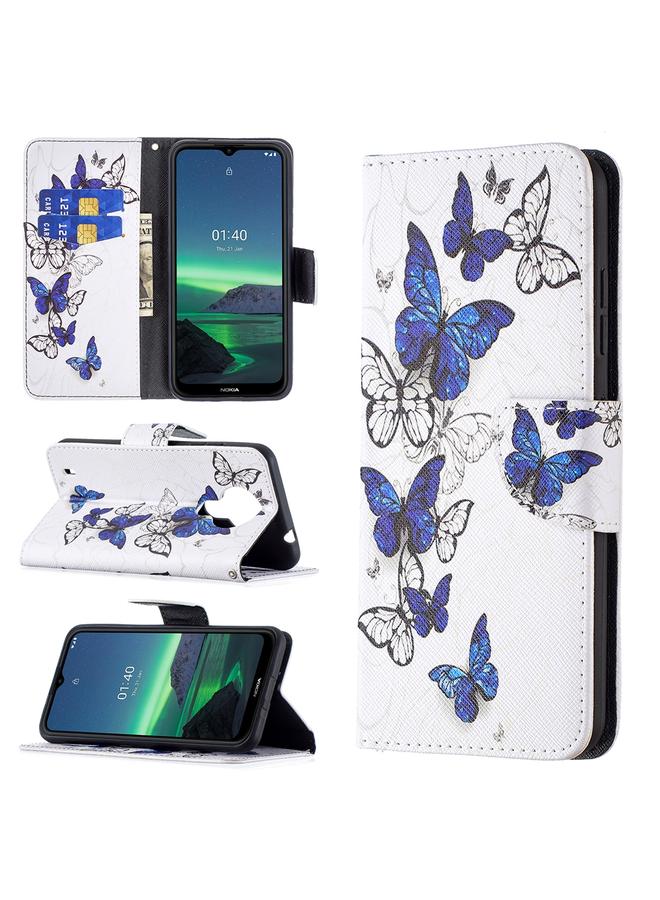 اس-توب جراب لهاتف Nokia 1.4، جراب جلدي أفقي قابل للطي بنمط رسم ملون مع حامل وفتحات للبطاقات ومحفظة - Image 1