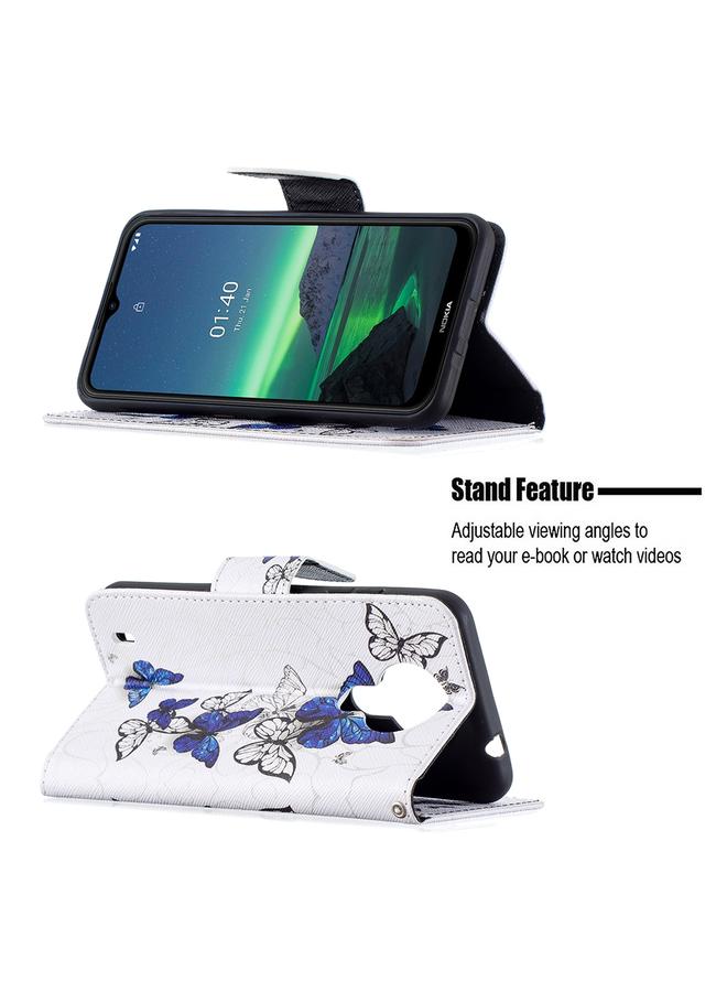 اس-توب جراب لهاتف Nokia 1.4، جراب جلدي أفقي قابل للطي بنمط رسم ملون مع حامل وفتحات للبطاقات ومحفظة - Image 4