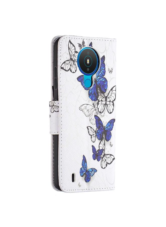 اس-توب جراب لهاتف Nokia 1.4، جراب جلدي أفقي قابل للطي بنمط رسم ملون مع حامل وفتحات للبطاقات ومحفظة - Image 3