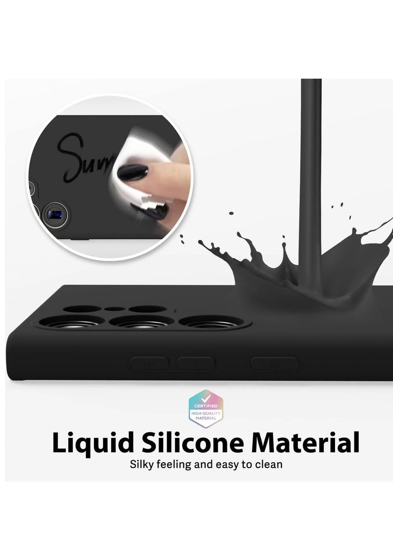 BORTONY Samsung Galaxy S25 Ultra Case Liquid Soft Silicone Gel Rubber Galaxy S25 Ultra Cover Anti Scratch Genuine Phone Case for Galaxy S25 Ultra 6.8 inch - Image 5