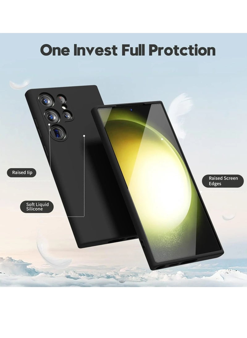 BORTONY Samsung Galaxy S25 Ultra Case Liquid Soft Silicone Gel Rubber Galaxy S25 Ultra Cover Anti Scratch Genuine Phone Case for Galaxy S25 Ultra 6.8 inch - Image 4