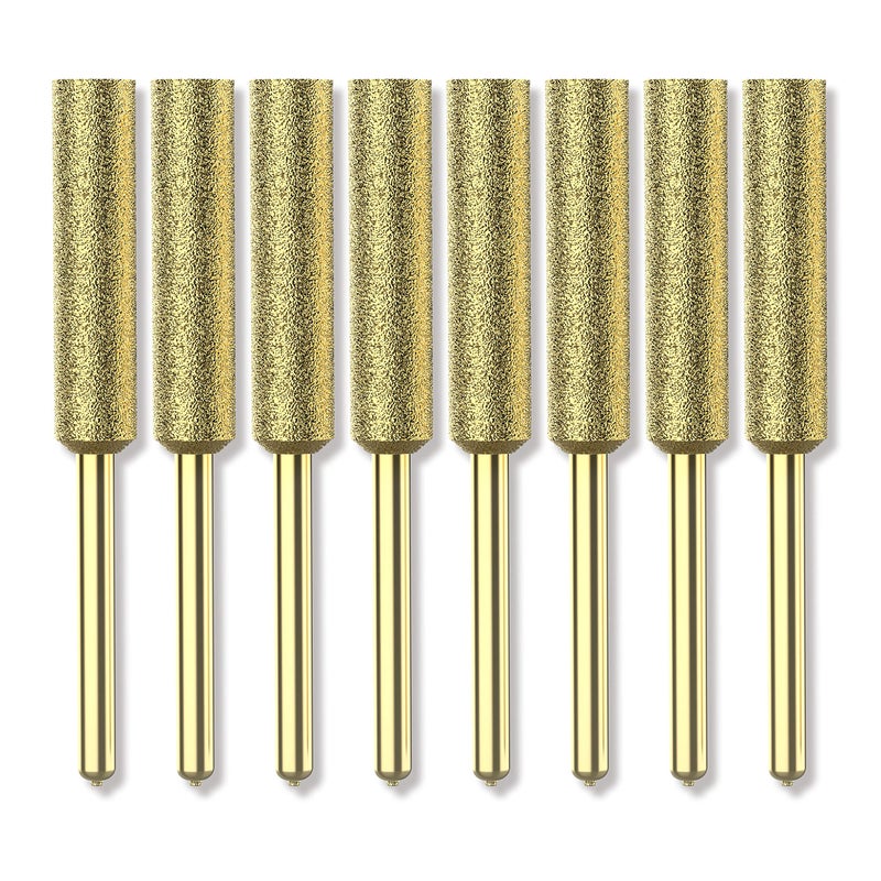 EzzDoo Bits Titanium Plated Diamond Sharpening Wheels  High Hardness 732 chainsaw files for Electric Chainsaw Sharpener 8 pcs 732 55mm