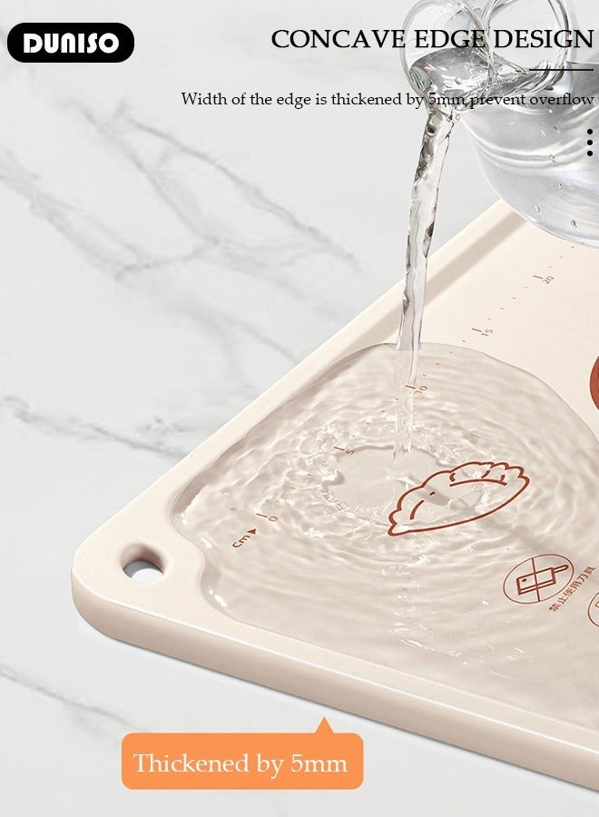 DUNISO Silicone Baking Mat for Rolling Dough Non Slip-Silicone Dough Mat for Counter, Waterproof Silicone Pastry Mat, Reusable Non Stick Baking Mat with Dough Cutter Pastry Brush Rolling Pin And Storage Bag for Cookies, Bread, Pizza, Fondant - Image 5