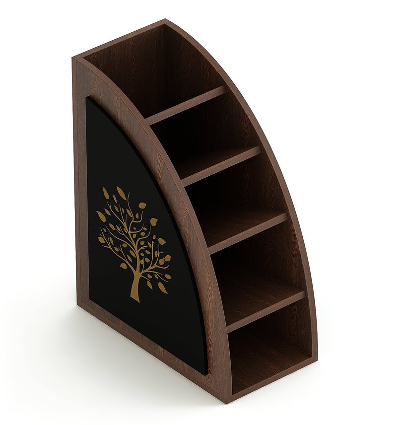 BLUEWUD Otto Remote Stand & holder with 3 Sections | Wooden Remote Holder for Living Room, TV & AC | Stationary Organizer| 3 in 1 | Ideal for Home & Office, Housewarming Gift (Tree Design) - Image 2