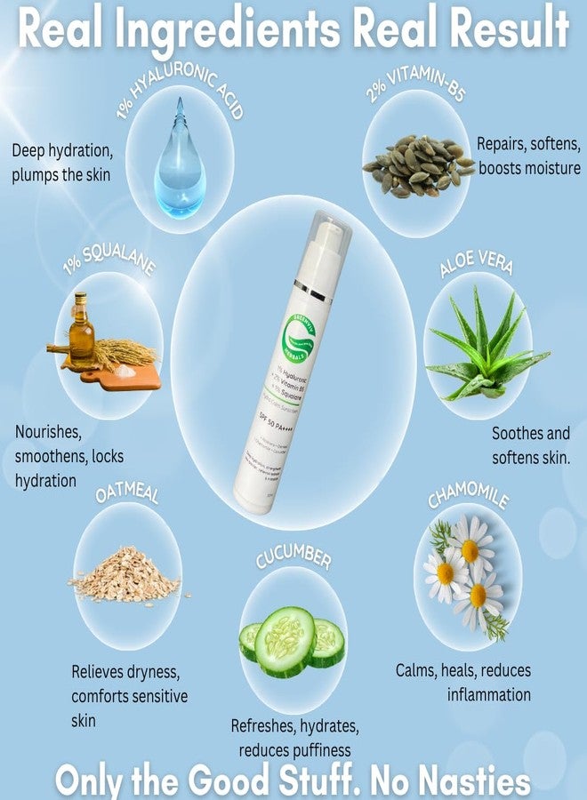 Greenviv Hydra Calm Sunscreen SPF 50 PA++++ for Dry & Sensitive Skin | with Hyaluronic Acid, Vitamin B5 & Squalane | Hydrating, Gentle, Non-Comedogenic & Redness Relief | 50 ml - Image 5