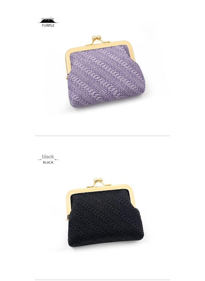 NIBEMINENT Portable Simple Mini Change Small Bag Clip Bag Holding Bag Key Bag Earphone Bag Card Bag Mouth Red Envelope  - Image 2