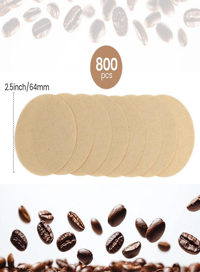 Clinuse Replacement Coffee Filters Clinuse 800 Count, Compatible with Aeropress Coffee and Espresso Makers, 2.5 Inch Unbleached Round Coffee Maker Filters Disposable Coffee Filter Paper, Tea Filters - Image 2