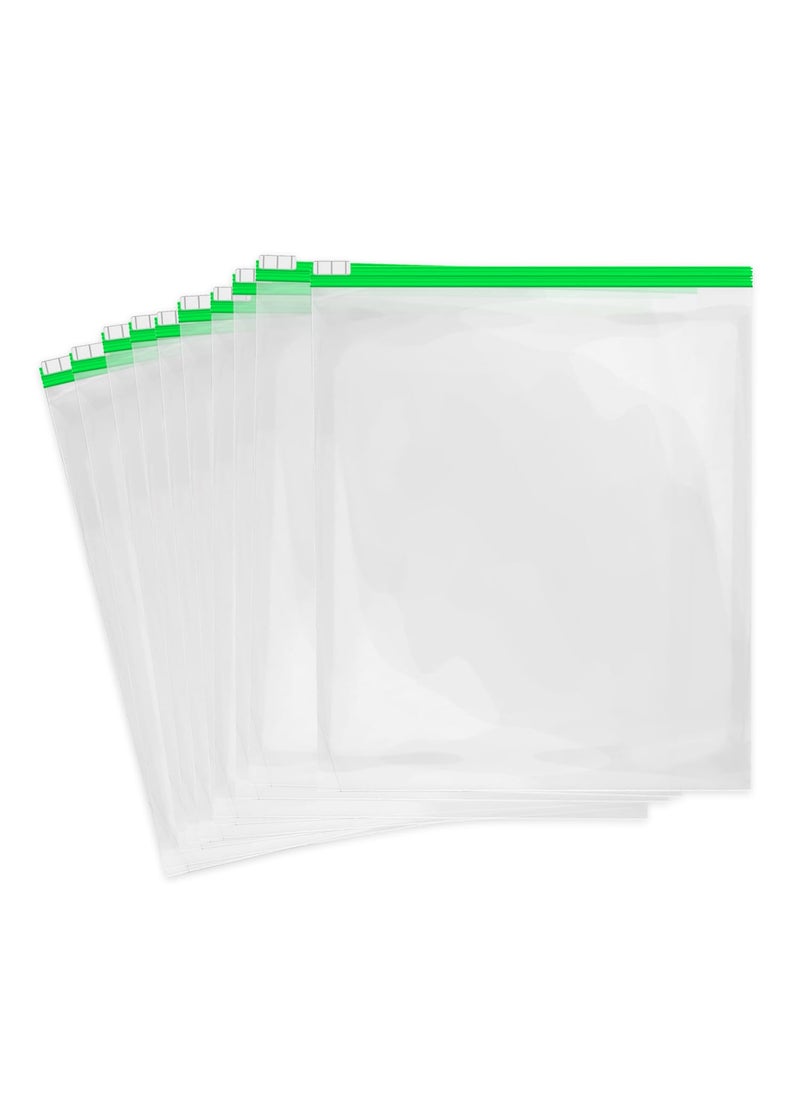 Ezee - Ezee Reusable Multi-Purpose Slider Bag 9x10 Inch | Zip Lock & Vegetable Storage | Freeze Bag I Pack of 10 - Image 1
