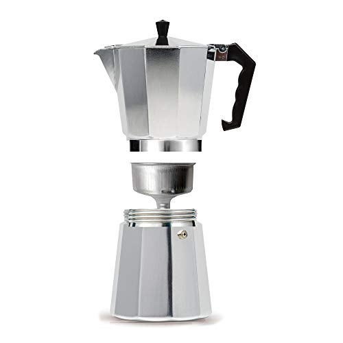 Primula Classic Stovetop Espresso and Coffee Maker, Moka Pot for Italian and Cuban Café Brewing, Greca Coffee Maker, Cafeteras, 12 Espresso Cups, Silver - Image 3
