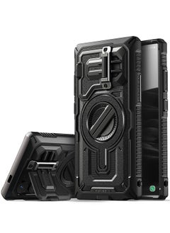 VRS Design Terra Guard Ultimate Samsung Galaxy S24 ULTRA Case Cover MagSafe with Camera Lens Protector Kickstand - Black  - Image 1