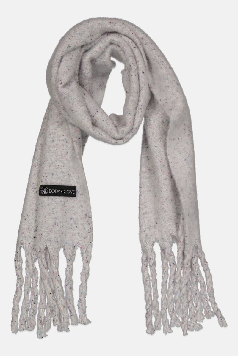 Body Glove Women Textured Thick Twist-Fringe Scarves 160 L x 34 H cm, Grey  - Image 1