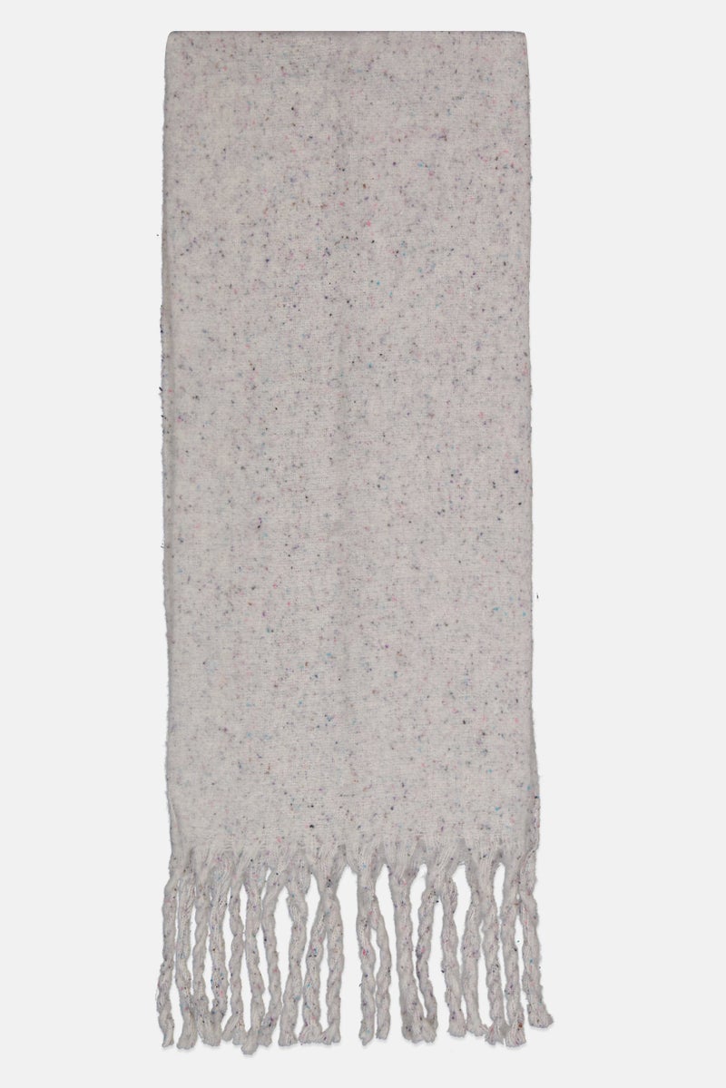 Body Glove Women Textured Thick Twist-Fringe Scarves 160 L x 34 H cm, Grey  - Image 2