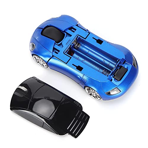 atdaraz Wireless Mouse Mini Car Shape Professional Optical Positioning with USB Receiver for Laptop for Computers for Office(Blue) - Image 2