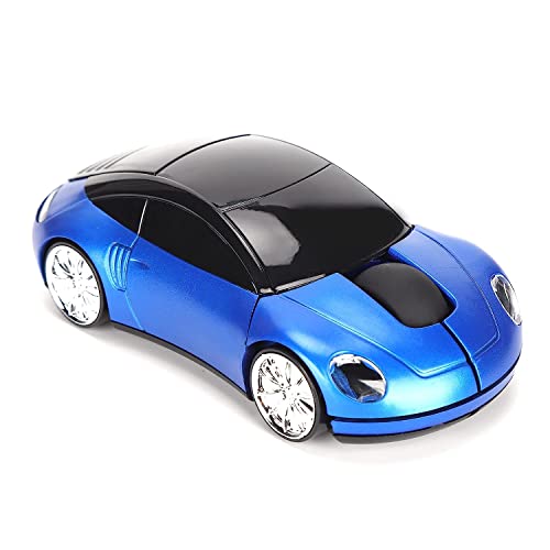 atdaraz Wireless Mouse Mini Car Shape Professional Optical Positioning with USB Receiver for Laptop for Computers for Office(Blue) - Image 1