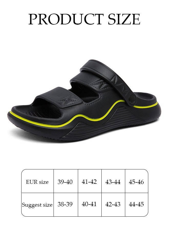 Men's slippers Summer Sandals Lightweight Slide Sandal with Non-slip Soles Thick Sole Beach Slipper Breathable Slip-on Sandal House Flat Slipper for Pool Beach Yard Kitchen Shower - Image 4