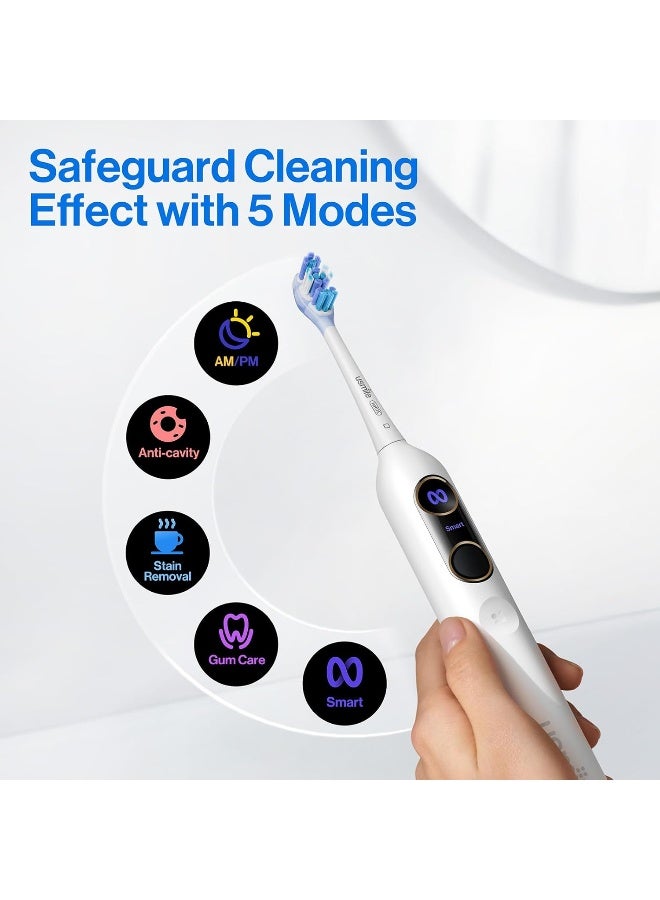usmile Y20PRO Electric Toothbrush AIPowered Smart Toothbrush with AMPM Auto Mode 4 Brushing Modes 90Day Battery App Control RealTime 3D Map 2 Brush Heads Included - Image 5