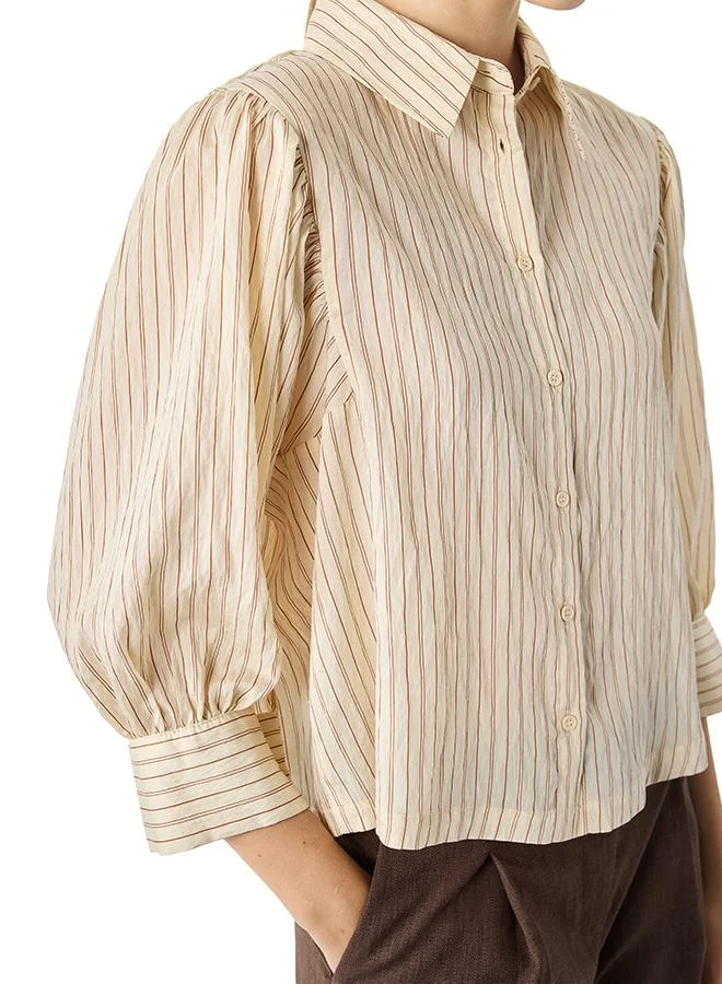 Koton  Striped Poplin Shirt for Women | Best Price UAE