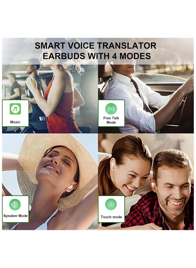 Translation Earbuds, Language Translator Device with 144 Languages & Accents Online, Translator Earbuds Real Time with APP Support Music and Calling, Fit for iOS & Android, for Travelling Learning