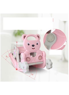 FULL JOY Multifunctional Rocking Chair Toy with  Baby Slide And Basket Ball Stand ,Pink  - Image 2